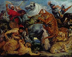 „Vânătoarea de tigri”, tablou complet