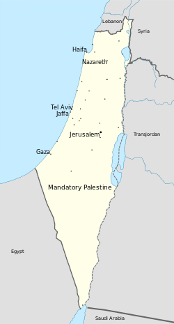 1946年巴勒斯坦託管地地圖