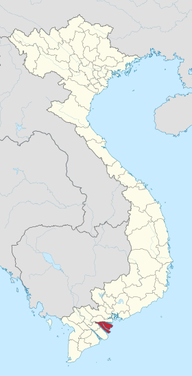 Vị trí tỉnh Bến Tre trên bản đồ Việt Nam