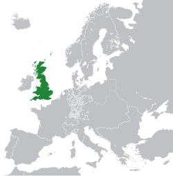 Местоположение на Кралство Великобритания