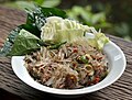 Tam som o nam pu: pounded pomelo salad with crab extract (a specialty of northern Thailand)
