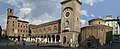 Mantua - "Piazza delle Erbe" Meydanı": "Podestà Sarayi", "Ragione Sarayi", "Saat Kulesi" ve "San Lorenzo Rotondasi"