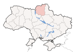 Letak Oblast Chernihiw di Ukraina