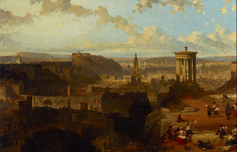 Édimbourg depuis la colline de Calton (1858) Galerie d'art de Nouvelle-Galles du Sud