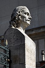 Buste de Nicolas Poussin - Entrée de l'École Nationale Supérieure des Beaux-Arts - Paris