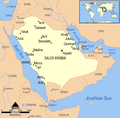 Basic map of Saudi Arabia