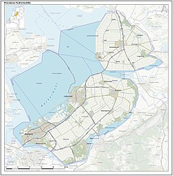 Flevolandin provinssin kunnat vuonna 2018.