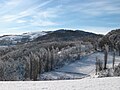 Зимски пејзаж поглед ка брду Толетина и врху планине Медведник