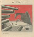 "السلام": (30-6-1919) "النسر الألماني: سأوقع، لكن ليكن معلوماً أنه ليس بدافع الخوف". رسم ساخر برتغالي.