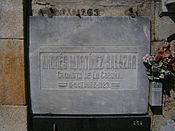 Tumba de Andrés Martínez Salazar no cemiterio de Santo Amaro da Coruña.