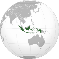 Location of Indoneziya
