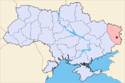 Luhansks läge i Ukraina.
