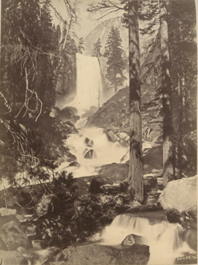 Eadweard Muybridge, Pi-wi-ack (Cataract of Stars), Vernal Fall, 450 feet fall (4054), Valley of Yosemite, 1867