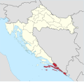 Collocatio finium regionis in Croatia.
