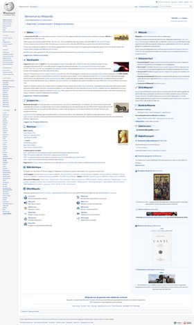 The Main Page o the Italian Wikipaedia