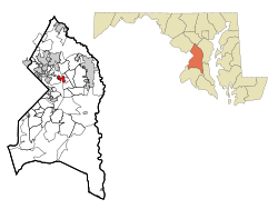 Location of Glenarden, Maryland
