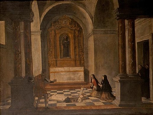 Resurrección de niños en el convento de Paula, de Lucas Valdés. Ca. 1700-1710.