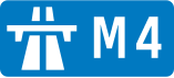 M4 motorway shield
