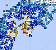 震度の分布 (CC BY-SA 4.0)
