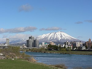 Berget Iwate och Morioka