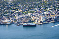 Zentrum und Hafen von Tromsø