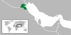 Location of Kuwait
