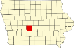 Vị trí quận Dallas trong tiểu bang Iowa ở Hoa Kỷ