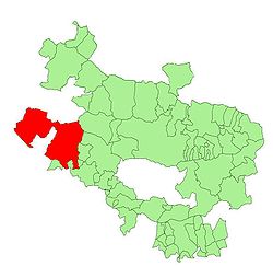 Location of Valdegovía/Gaubea within Álava Province