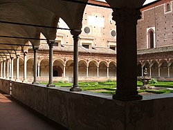 Certosa di Pavia ún. kis kolostorának kerengője