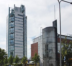 Itäkeskuksen maamerkki (82 m) is the tallest building in Itäkeskus