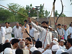 Traditional Pashtun archery in Pakistan, file used on 32 wikis