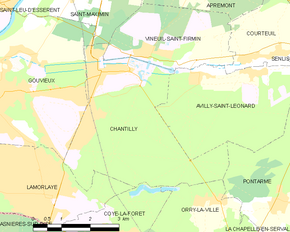 Poziția localității Chantilly