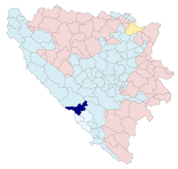 موقعیت پوسوشه در بوسنی و هرزگوین