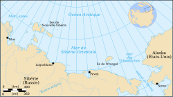 Carte de la mer de Sibérie orientale.