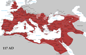 Траян идара иткән дәүер аҙағында Рим империяһы (117 йыл)