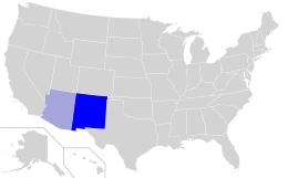 Navajo language spread in the United States.
