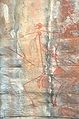 نگاره روی سنگ بومیان استرالیا در پارک ملی کاکادو، در هنر گاه اوبیر[۱۵]