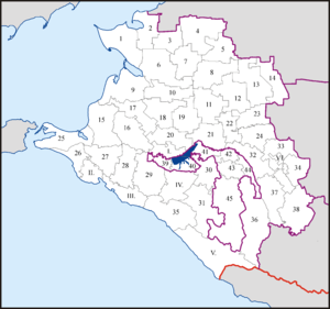 Краснадарскі край, мапа