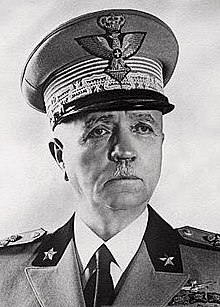 Marshal Pietro Badoglio standing in uniform