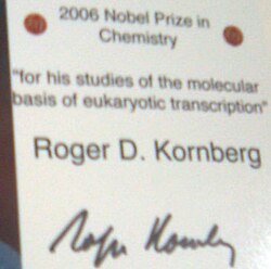 Roger D. Kornbergs signatur