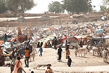 Screengrab of refugee camp from Number of Refugees Who Fled Sudan for Chad Double in Week.jpg