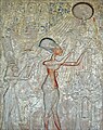 Reliefdarstellung von Echnaton und Nofretete (Kairo)