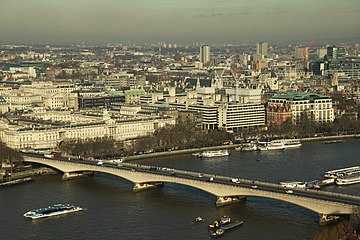 Waterloo Bridge widziany z London Eye