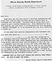 Carta do Grupo de Estudos de Tuskegee convidando os participantes para receberem um "tratamento especial", quando na verdadea seria diagnósticados com uma punção lombar, sem data