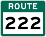 Route 222 marker