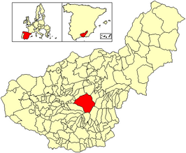Kaart van Güéjar Sierra
