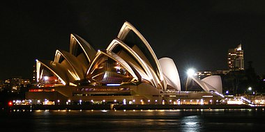 The Sydney Opera House, one of the world's most distinctive 20th century buildings