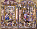 Buku ibadat harian Farnese: Orang Majus menyembah Yesus dan Ratu Syeba menyembah Salomo