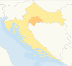 situs Sisciae et Moslavinae in Croatia