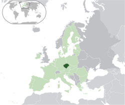 Vị trí của Bohemia trong EU